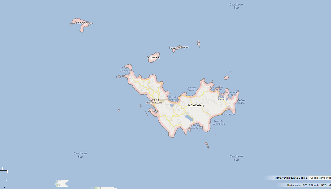 carte du Saint Barthelemy